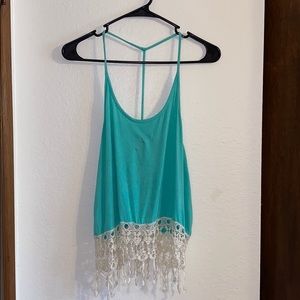 Rue21 T-Back Lace Trim Tank
